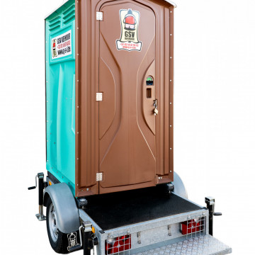 Aanhangwagen met toiletcabine