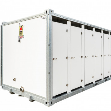 Toiletcontainer 14 deuren XL - Aansluitingen