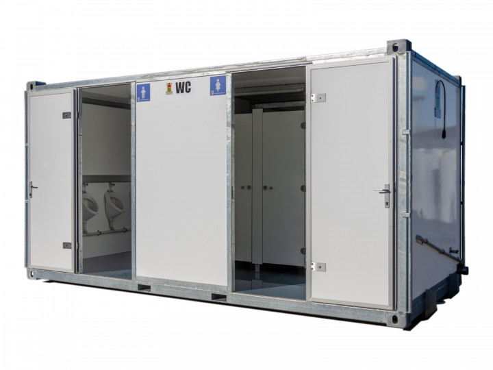 Toiletcontainer 2 ingangen standaard